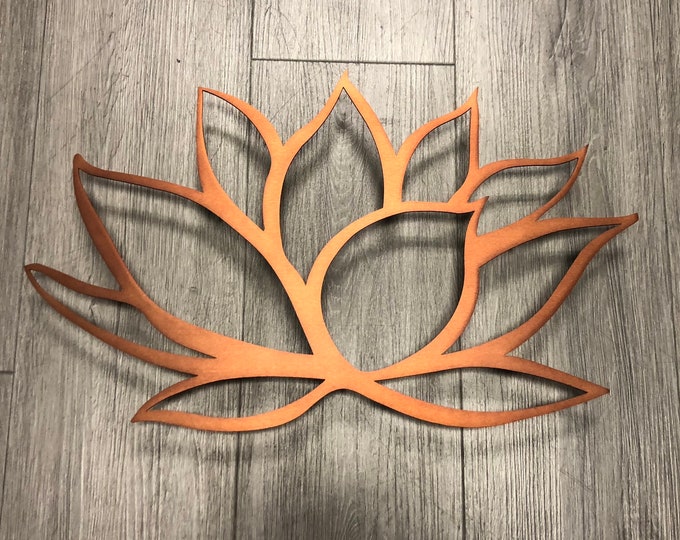 Lotus Flower Metal Wall Art Lotus Metal Art Home Decor Etsy
