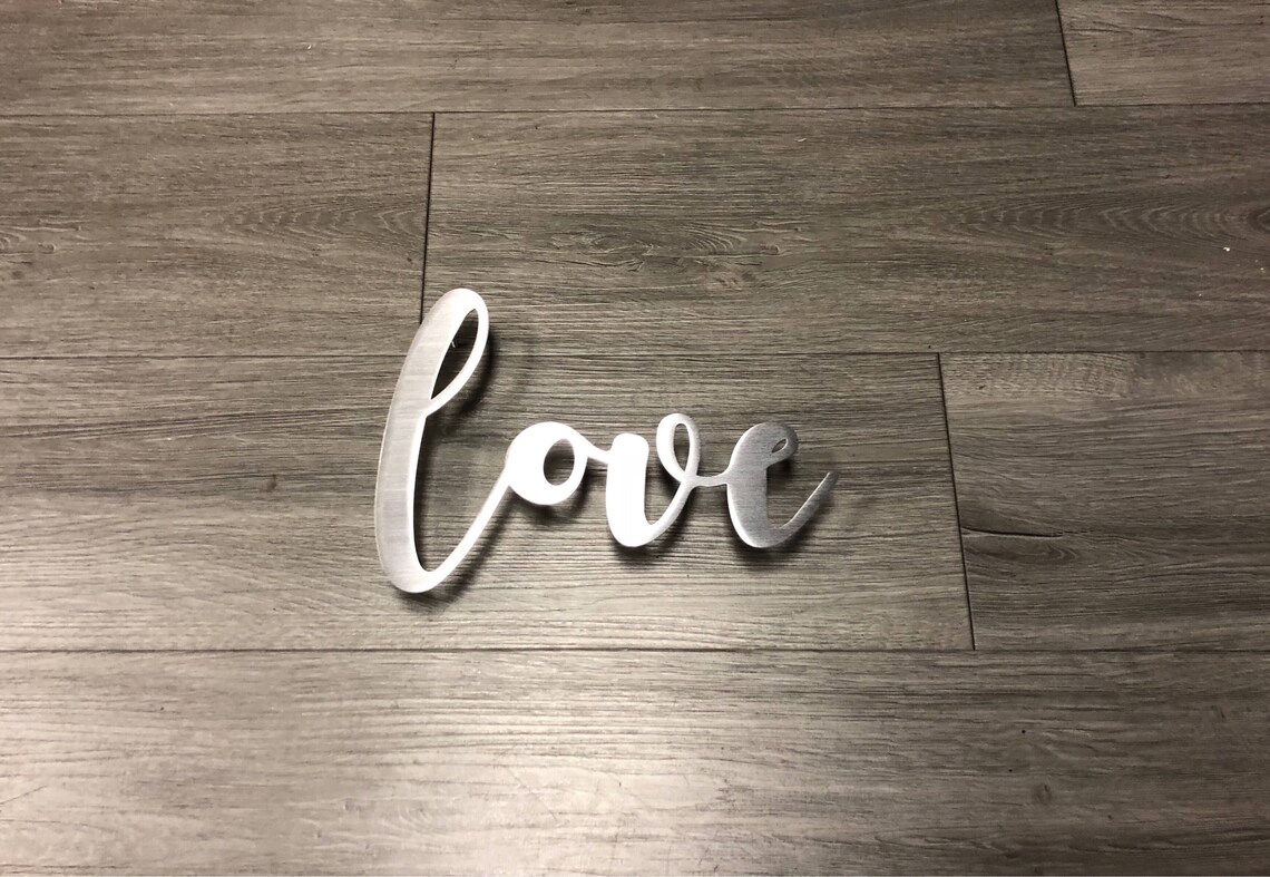 Love Metal Wall Art Wall Art Metal Art Home Decor Love Etsy