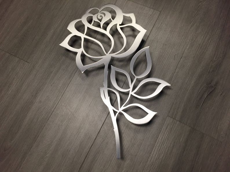 Rose Metal Wall Art Metal Art | Etsy