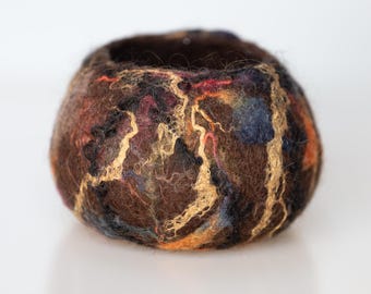Handmade One of a Kind Felt Bowl