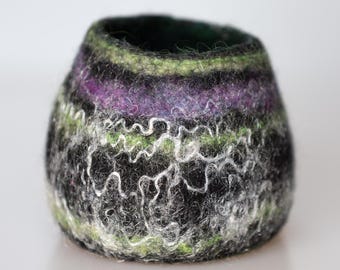 Unique One of a Kind Felt Bowl
