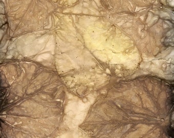 Eco-geverfde bladprint, warme aardetinten, dagboekpapier (digitale download)