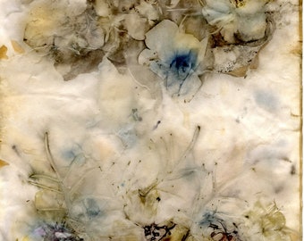 Eco-geverfde bloemenprints voor tijdschriften, gemengde techniek (digitale download)