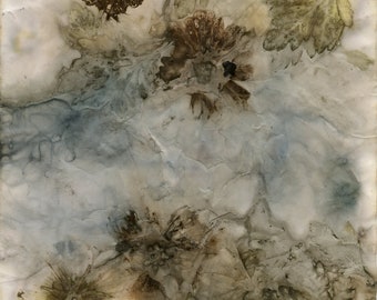 Eco-geverfde bloemenprints, botanisch kunstpapier (digitale download)