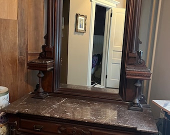 Antique Victorian Dresser with Mirror