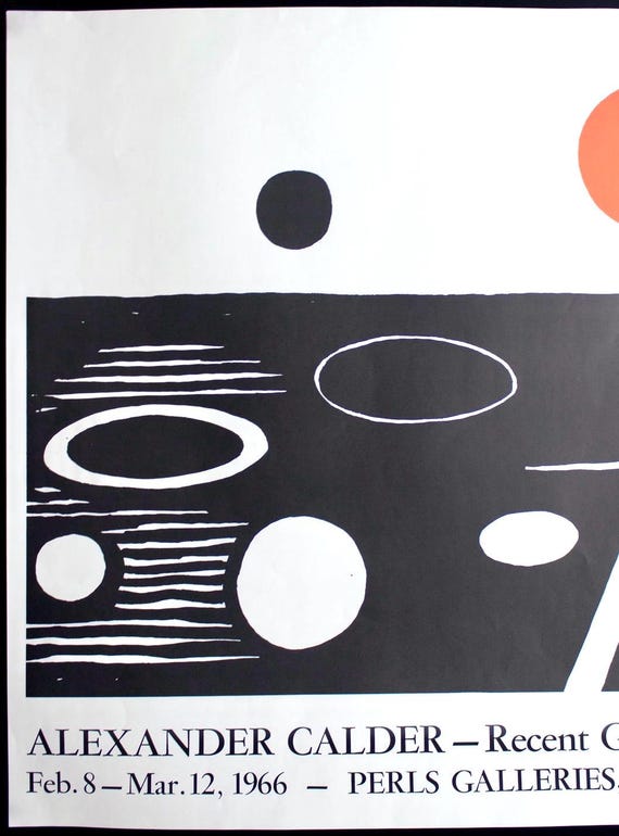 Alexander Calder C.1966 Perls Galleries NYC Exhibition Poster