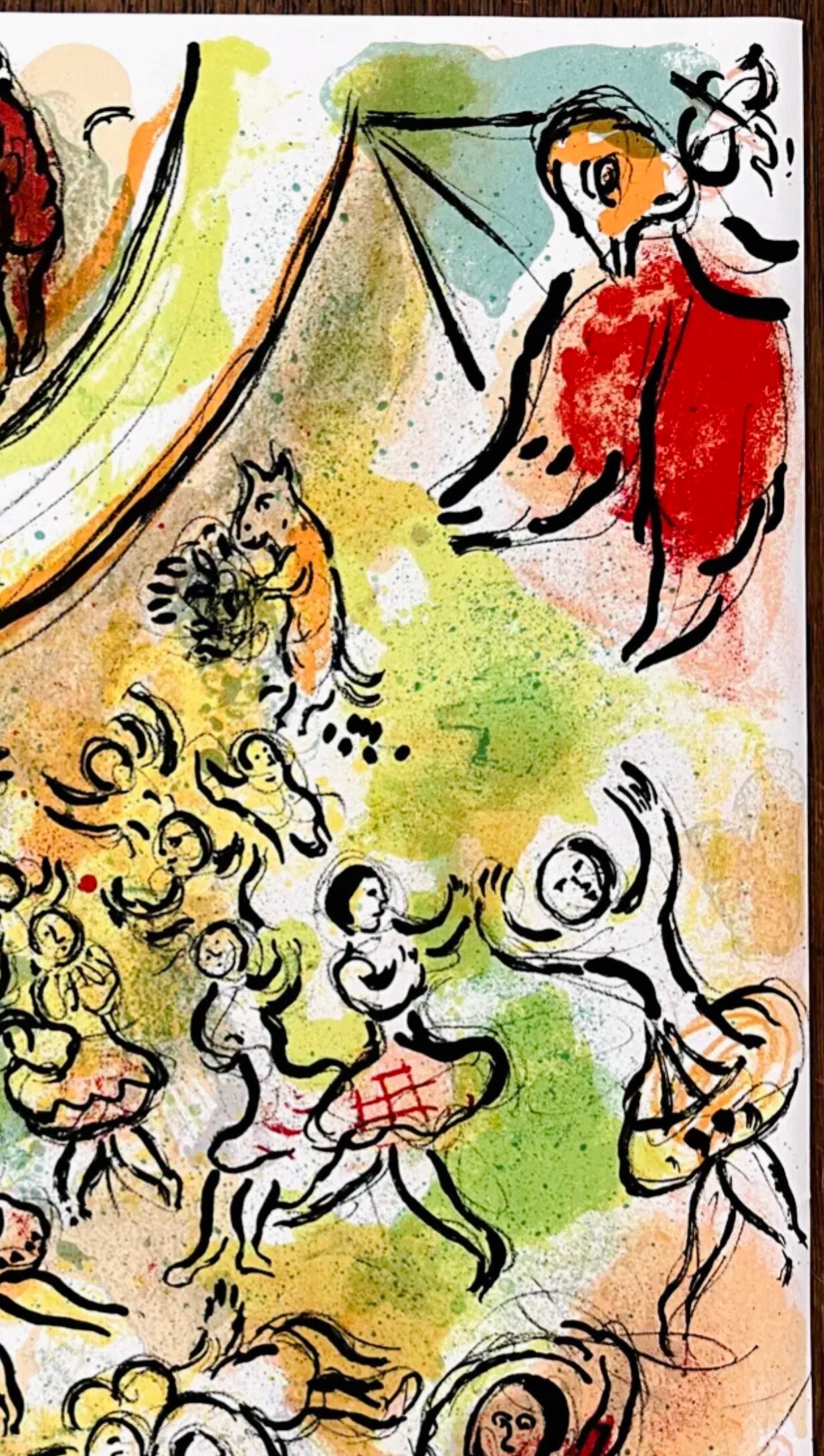 Marc Chagall 'Paris Opera Ceiling' Limited Edition Giclee Print - Signed Facsimile, 16x12 Inches, Unframed, COA Included