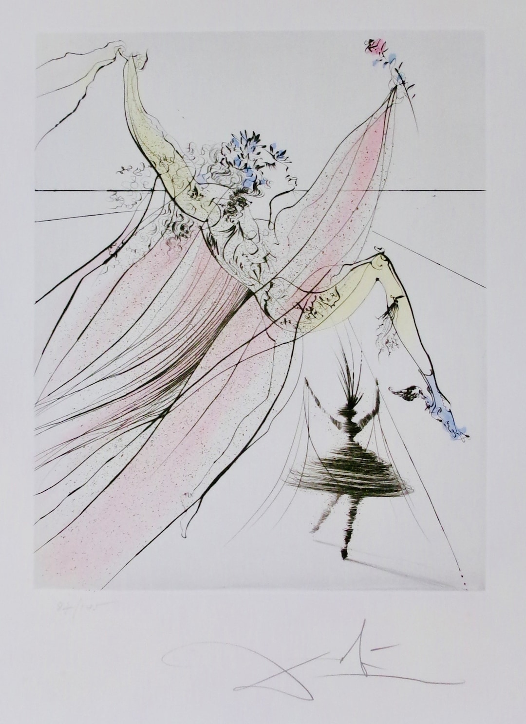 Salvador Dali C.1971 Terpsichore Muse of Dance Hand Signed Etching
