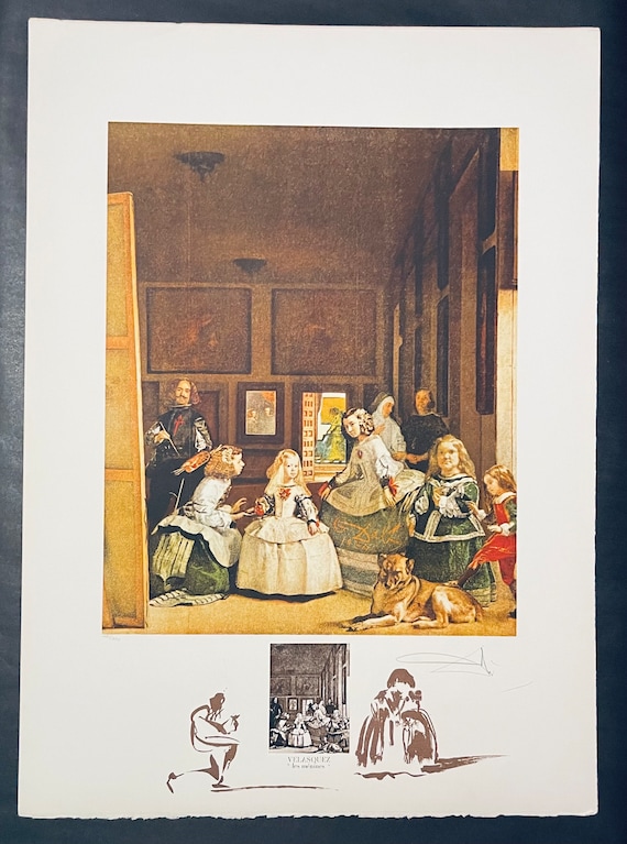 Salvador Dali 1974 Diego Velázquez Les Menines Original Hand