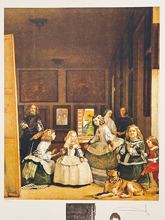 Salvador Dali 1974 Diego Velázquez Les Menines Original Hand