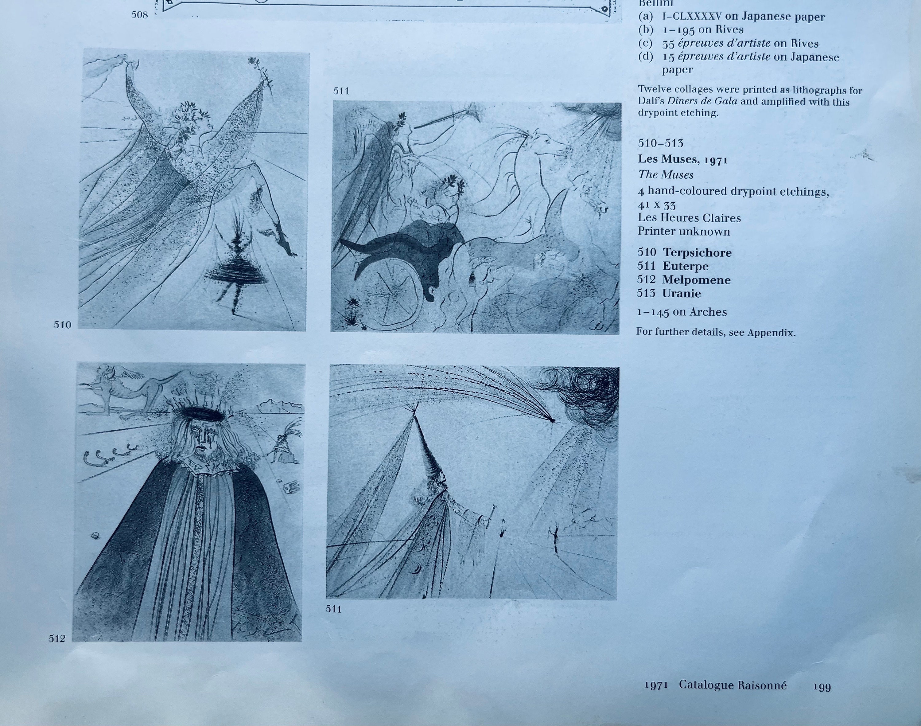 Salvador Dali C.1971 Terpsichore Muse of Dance Hand Signed Etching