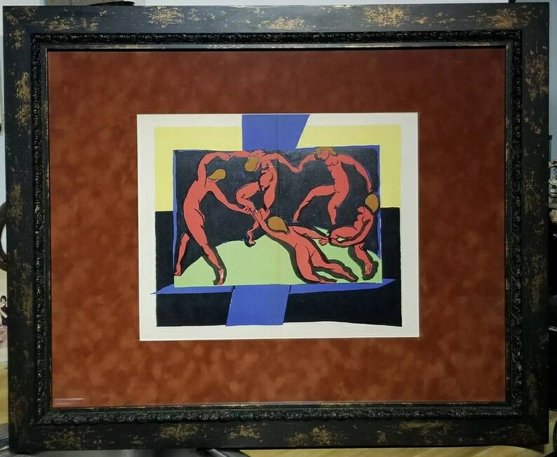 Henri Matisse c.1938 Original Lithograph La Danse The Dancers Nude Dance Limited Edition Authentic COA Certificate Of Authenticity Framed image 1