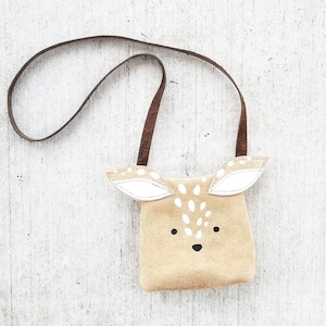 Mini Messenger toddler purse bag, &quot;ANIMAL PACK - DEER&quot; mini purse, messenger, toddler purse, toddler bag