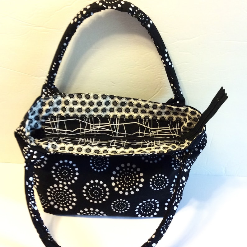 Womens Polka Dot Handbag Black and White Tote Bag | Etsy