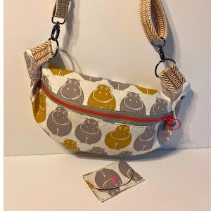 Hippo Print Fanny Pack: Women&#39;s Belt Bag with Card Holder