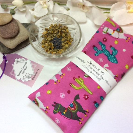 Lavender Chamomile Eye Pillow Hot Cold Aromatherapy Etsy