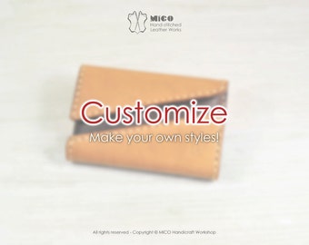 Customize MICO business card leather holder (2 Way open)