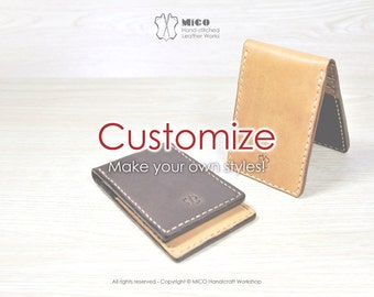 Customize MICO Hand-stitched Card holder / slim wallet