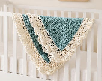 Lacy Crochet Baby Blanket Pattern: Claire #144 Afghan (PDF Download)
