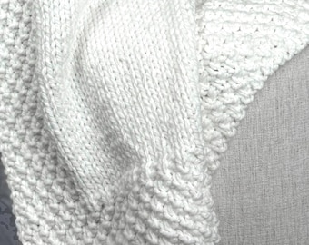 Throw & Baby Blanket Knitting Pattern, Super Bulky, Easy Knit (PDF Pattern)