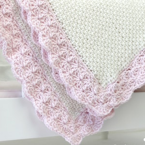 Crochet Baby Blanket Pattern Sweet Heart #18 is a cute baby afghan pattern that is easy for a crochet beginner and a great baby shower gift!