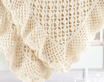 Crochet Baby Blanket Pattern: Grace #149 Lacy Edging (PDF Pattern)