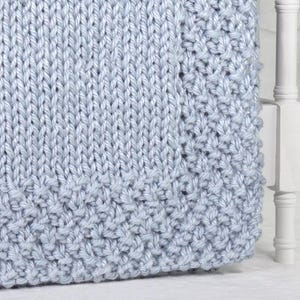 Baby Blanket Knitting Pattern Frozen #165 for a knit baby blanket with easy border created as you knit/purl each row perfect for boy or girl