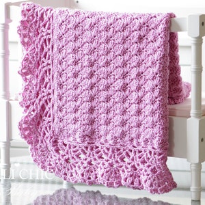 Crochet Blanket Pattern, Baby Blanket Crochet Pattern Fairy 124, Lacey Baby Pattern, DIY Baby Blanket, Instant Download PDF