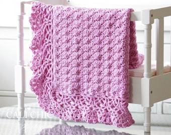 Crochet Blanket Pattern, Baby Blanket Crochet Pattern Fairy 124, Lacey Baby Pattern, DIY Baby Blanket, Instant Download PDF