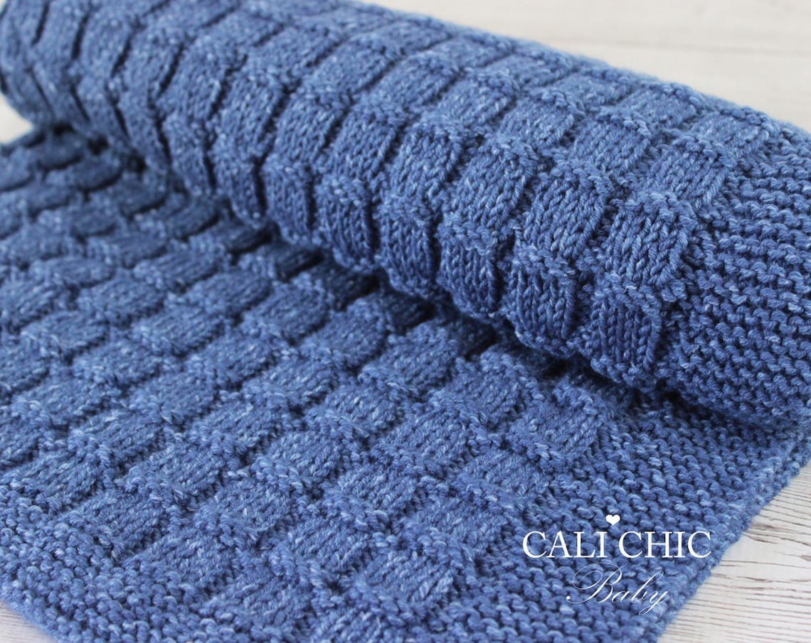 Easy Baby Blanket Knitting PATTERN Knit Baby Blanket Pattern Etsy