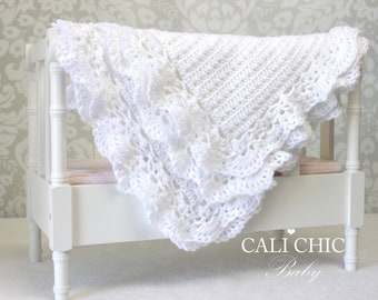 Crochet Blanket PATTERN, Christening Baby Blanket Pattern 99 Silver Spoon, Baby Blanket Pattern, DIY Crochet Christening Blanket