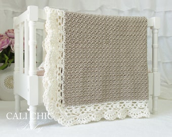 Crochet Baby Blanket PATTERN 144, Claire Elegant Crochet Pattern, DIY Baby Blanket Instant PDF Pattern Download