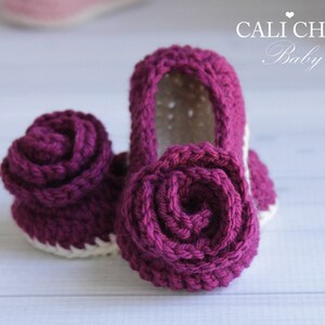 Crochet PATTERN 324 Charlotte Baby Shoes pattern Crochet baby shoes pattern Instant Download PDF Pattern image 1