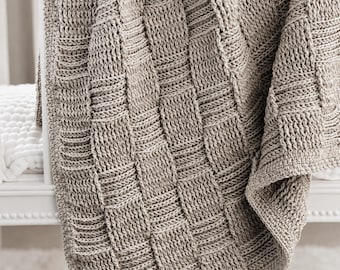 Crochet Baby Blanket Pattern with Modern Style: Biscotti Unisex Design (PDF Pattern)
