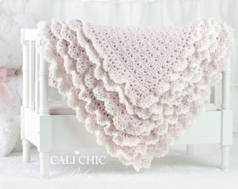 Crochet Blanket PATTERN, Princess #169 Crochet Baby Blanket Pattern, Crochet Pattern, Double Lace DIY Blanket, Instant PDF Pattern Download