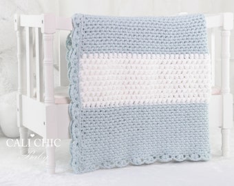 Crochet Baby Blanket PATTERN, Berries & Cream #167, Crochet Baby Pattern, DIY Baby Blanket Instant PDF Pattern Download
