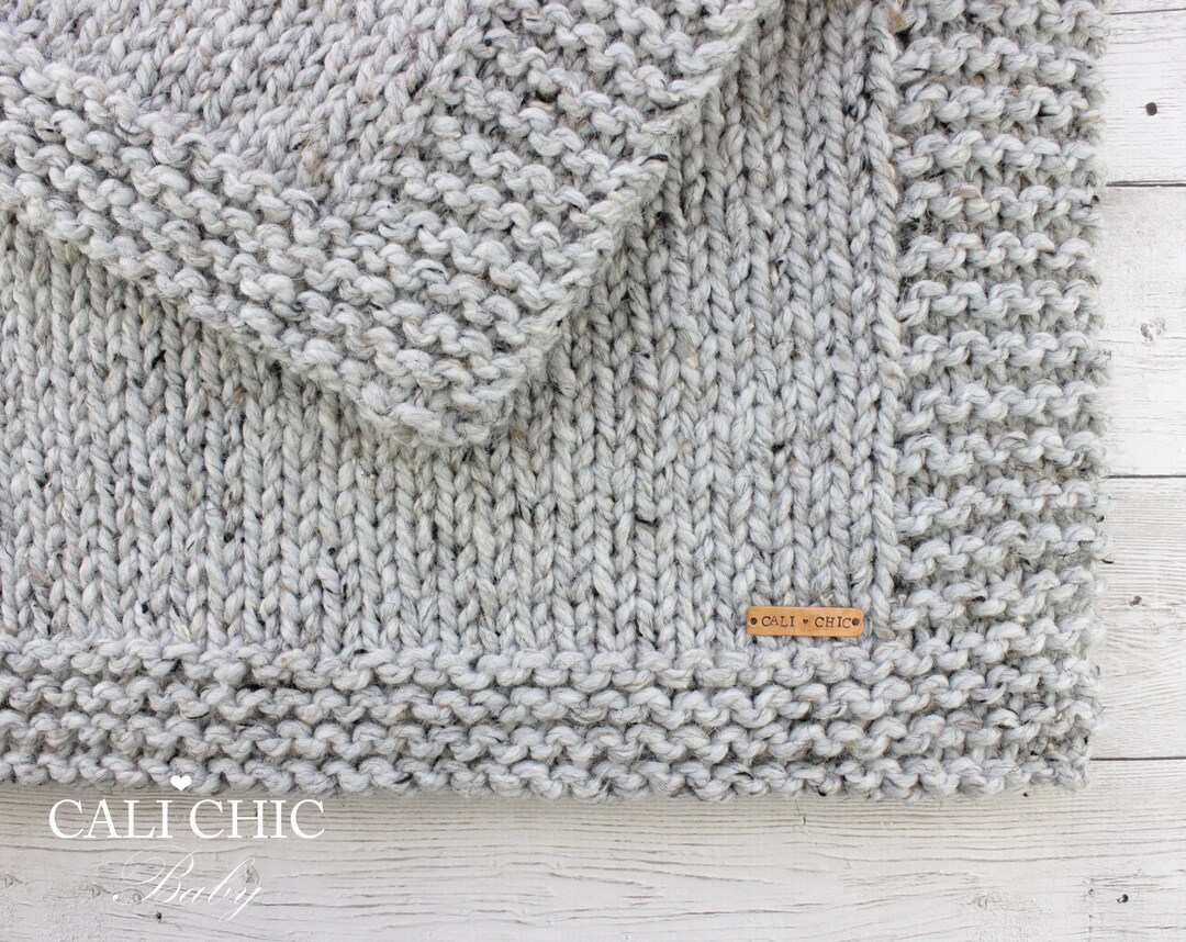 Knit Blanket PATTERN, Knit Baby Blanket Pattern Hug 163, Knitting