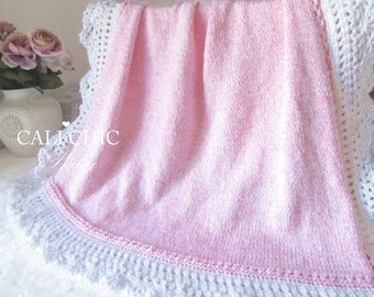 Knit Baby Blanket PATTERN 71, Baby Blanket Knitting Pattern Royal 71, Knit Blanket Pattern, Instant Download PDF Pattern