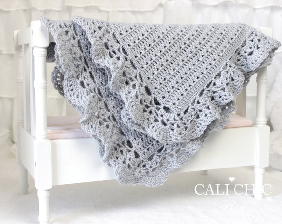 Crochet Blanket PATTERN Christening Baby Blanket Pattern 99 Silver Spoon Baby Blanket Pattern DIY Crochet Christening Blanket Etsy Canada