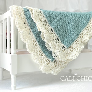 Crochet PATTERN Claire 144 Baby Blanket Pattern, Crochet Blanket Pattern Baby Afghan, DIY Baby Blanket Instant PDF Download