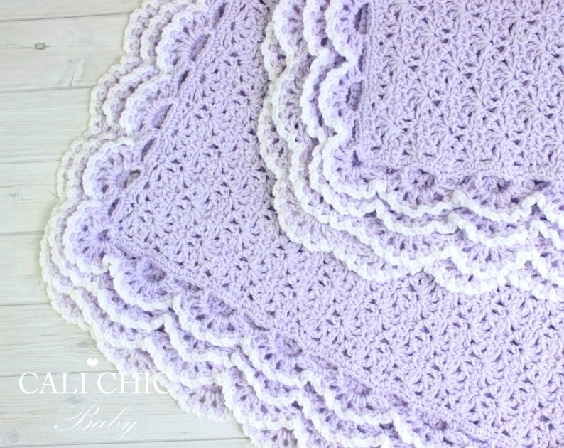 Baby Blanket Crochet PATTERN 100, Crochet Baby Pattern Iris 100, DIY Baby Blanket Instant download PDF pattern image 2