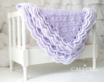 Crochet Baby Blanket PATTERN 100, Baby Crochet Pattern Iris #100, DIY Crochet Blanket - Instant PDF pattern download