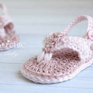 Crochet Baby Sandals PATTERN 312, Malibu Baby Flip Flops Pattern, Crochet Baby Sandals, Instant Download PDF Pattern