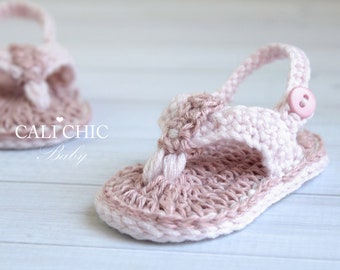Crochet Baby Sandals PATTERN 312, Malibu Baby Flip Flops Pattern, Crochet Baby Sandals, Instant Download PDF Pattern