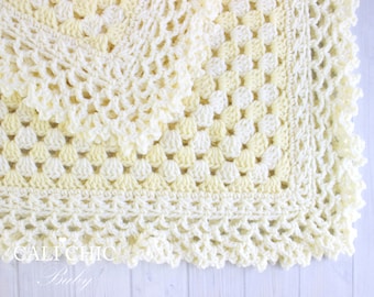 Crochet Baby Blanket PATTERN Freesia 143, Baby Afghan Pattern, Granny Square Baby Pattern, DIY Baby Blanket Pattern Instant Download PDF