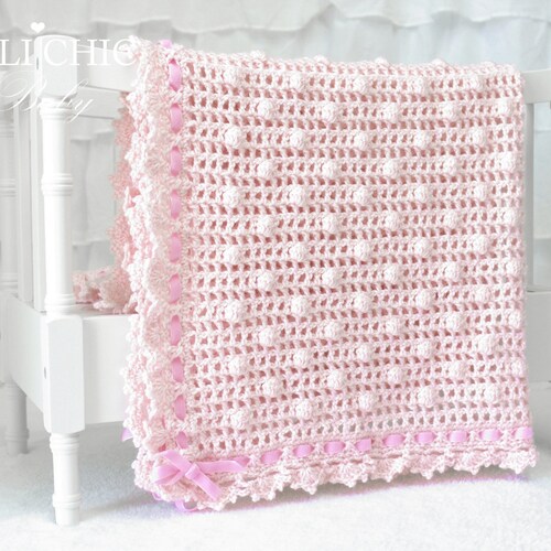 Crochet Pattern for Rosebud Baby Blanket INSTANT DOWNLOAD - Etsy