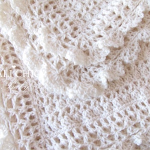 Baby Blanket Pattern Crochet Instructions to Crochet Blanket Pattern Victorian 89 Two Layer Edging, Instant Download PDF image 3