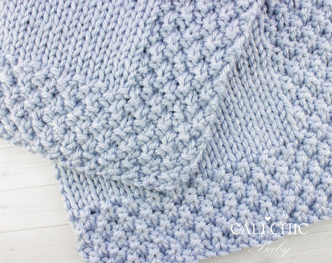 Baby Blanket Knitting PATTERN Knit Baby Blanket Pattern Etsy