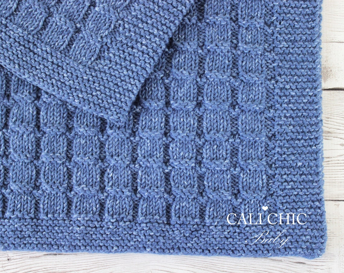 Easy Baby Blanket Knitting PATTERN Knit Baby Blanket Pattern Etsy