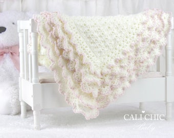 Baby Blanket PATTERN, Princess #169, Crochet Baby Pattern, Baby Blanket Crochet Pattern, Double Lace Blanket, Instant PDF Pattern Download
